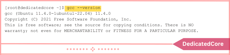 command to check gcc version