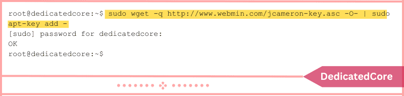 enables webmin repository