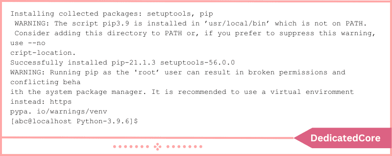 commands to compile source code into installation package