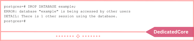 error message if database is in use