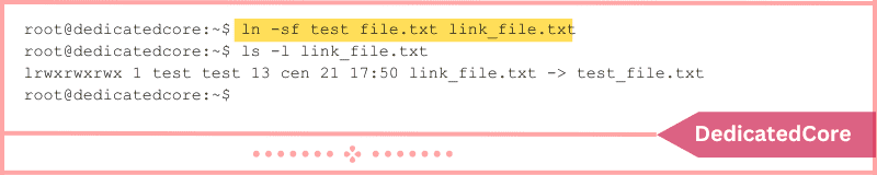 overwriting an existing link file