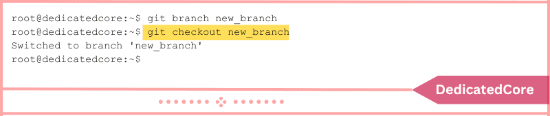 command to switch to new branch