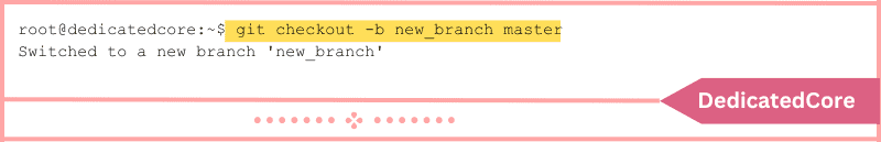 switch to new branch