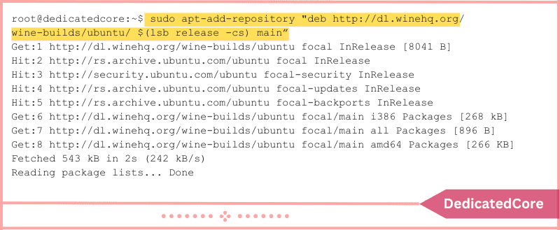 command add wineHQ repository to ubuntu