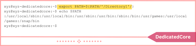 remove directory from path use string replacement