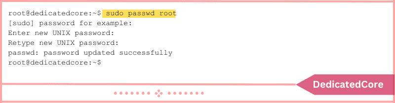 change your root password