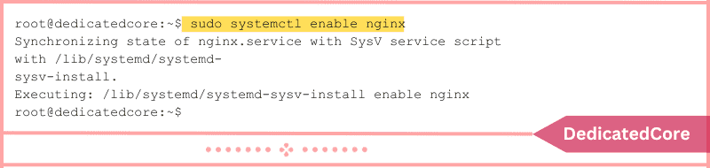 sudo-system-enable-nginx