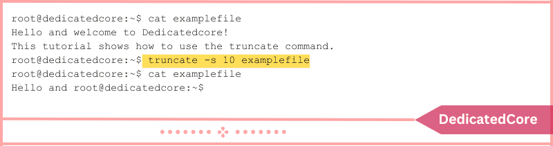 truncate file to specific size