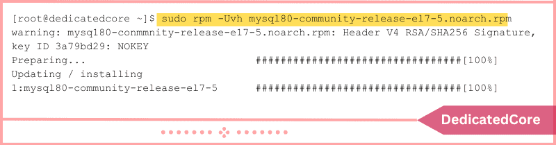 use command to upgrade rpm package