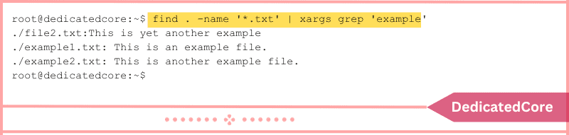 combine xargs with with grep