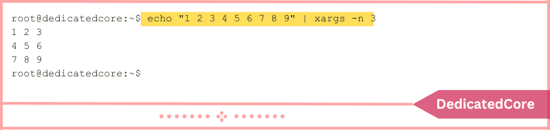 command limits arguments xargs takes at same time